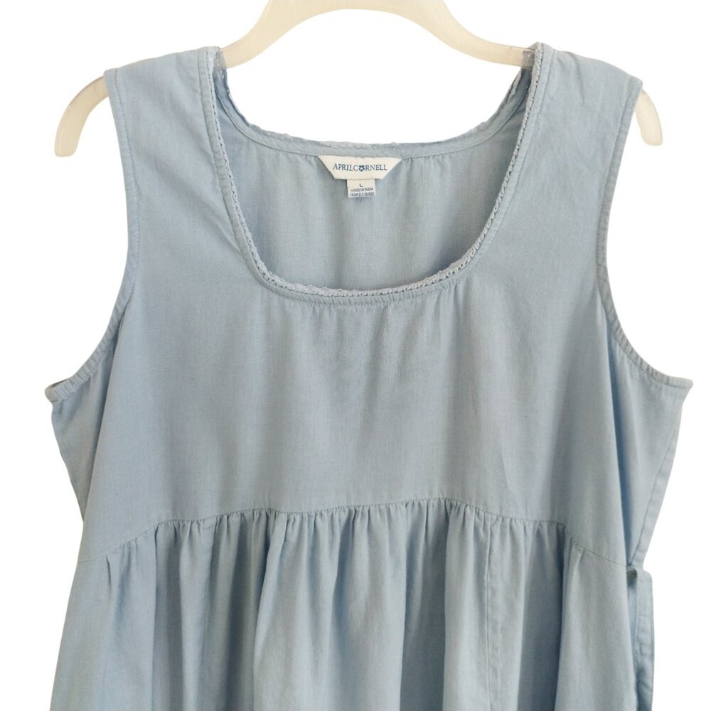 April Cornell Aline Sleeveless Maxi Dress Size Large Like New Cottagecore Boho - Picture 4 of 11